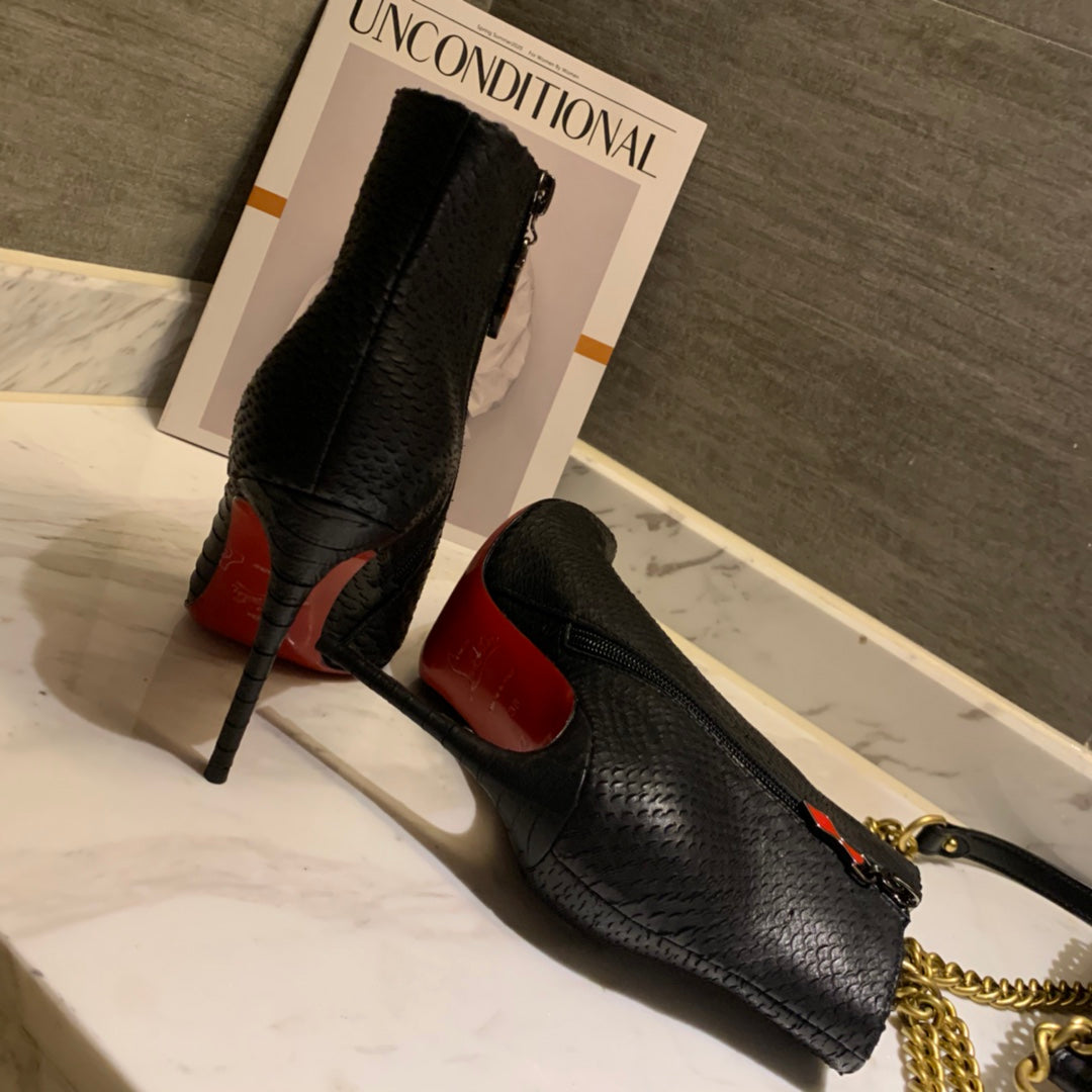 CL So Kate Booty Ankle Boots 85mm Lizzy Leather Black