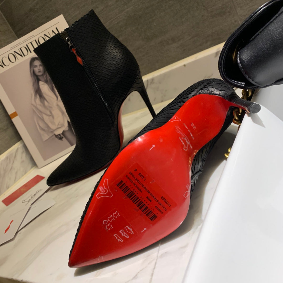 CL So Kate Booty Ankle Boots 85mm Lizzy Leather Black