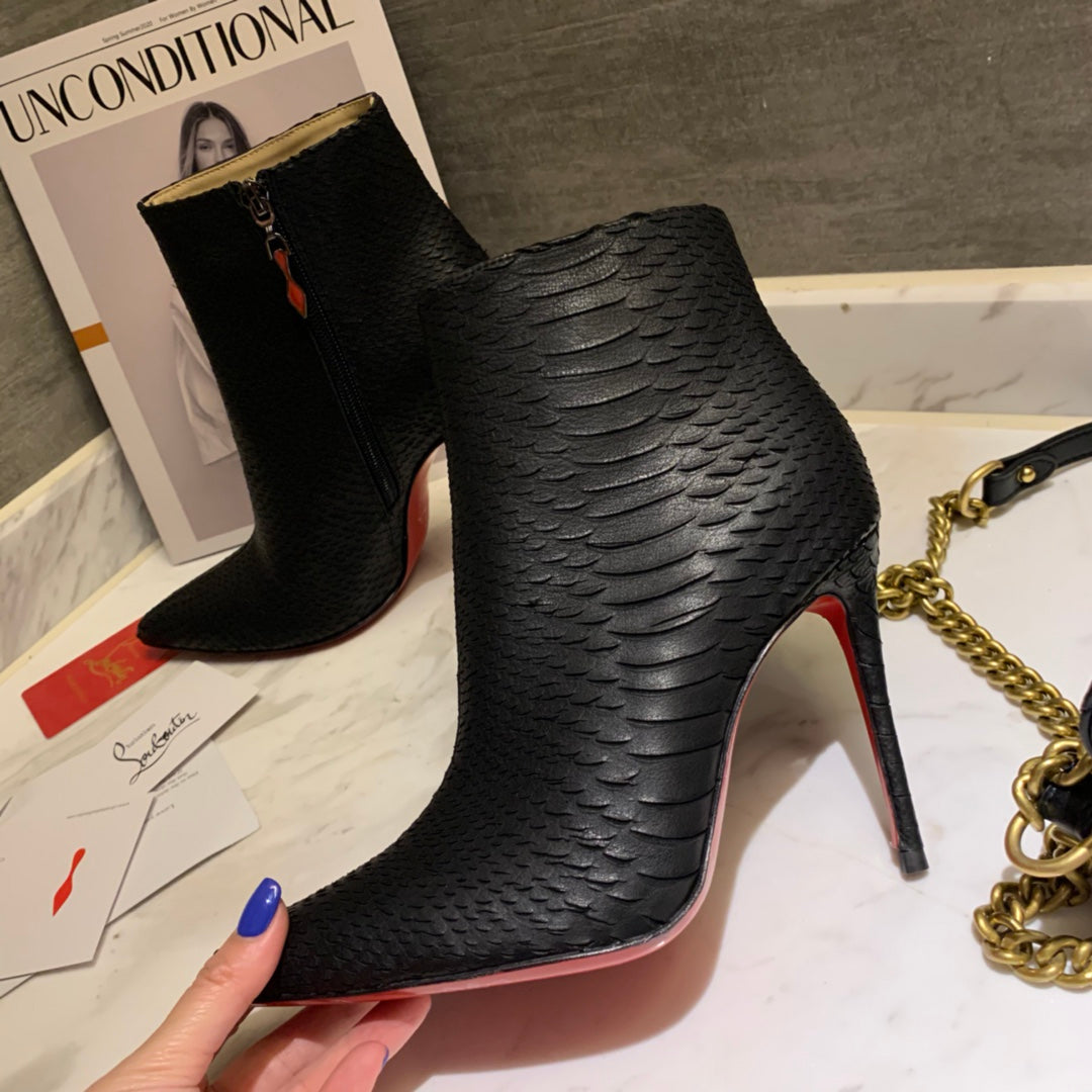 CL So Kate Booty Ankle Boots 85mm Lizzy Leather Black