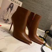 CL So Kate Booty Ankle Boots 85mm Calfskin Brown