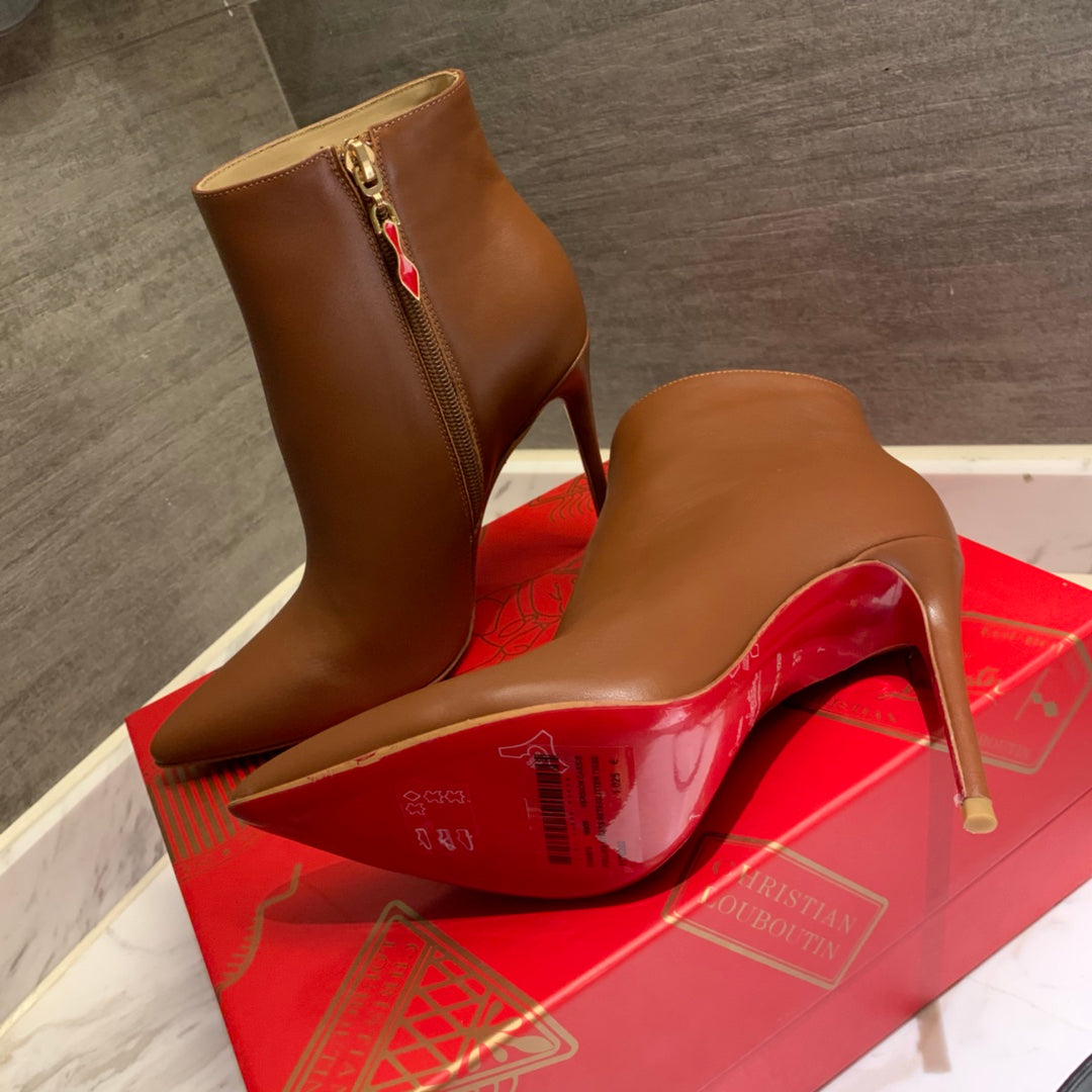 CL So Kate Booty Ankle Boots 85mm Calfskin Brown