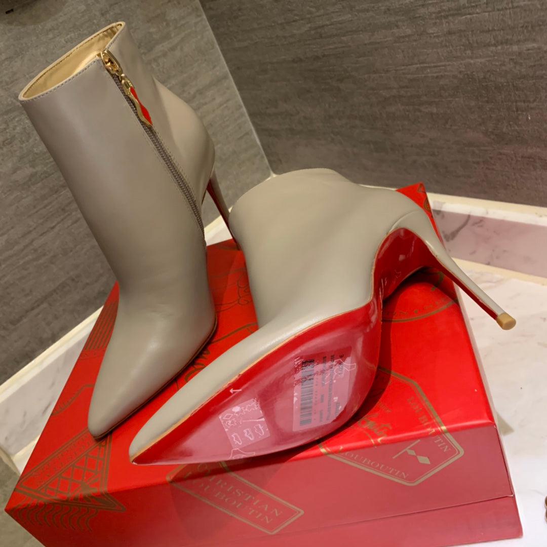 CL So Kate Booty Ankle Boots 85mm Calfskin Gray