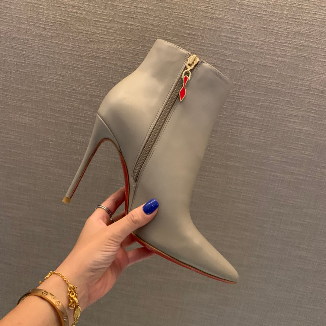 CL So Kate Booty Ankle Boots 85mm Calfskin Gray