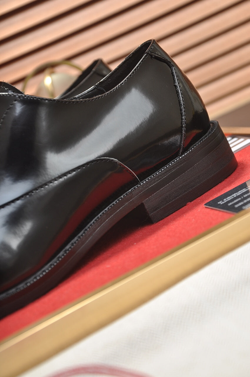 HM Men's Shoe Brown Patent Leather 526107