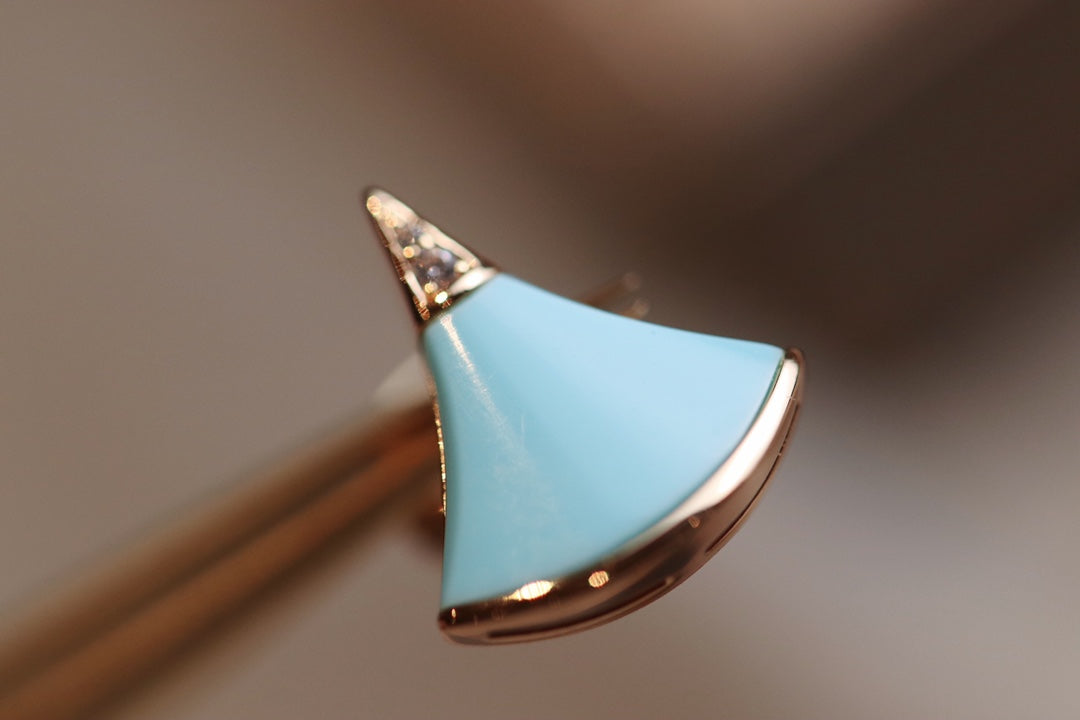 DIVAS DREAM EARRINGS TURQUOISE PINK GOLD