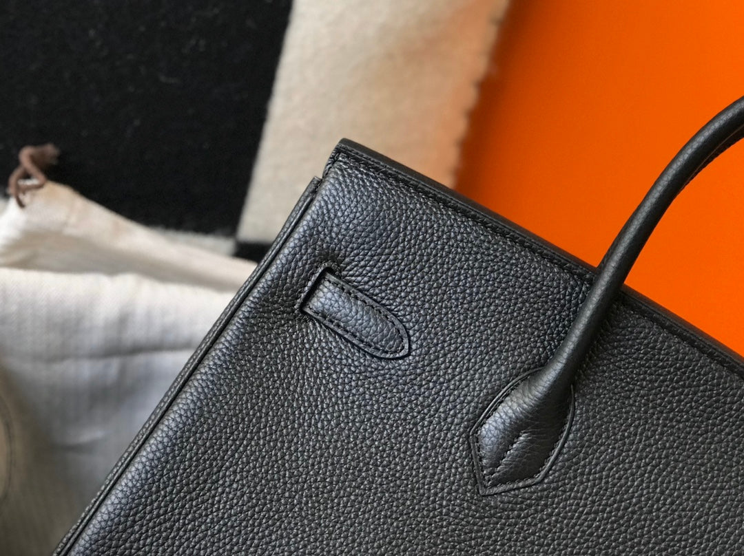 HM BIRKIN 35CM BLACK TOGO LEATHER SILVER HARDWARE