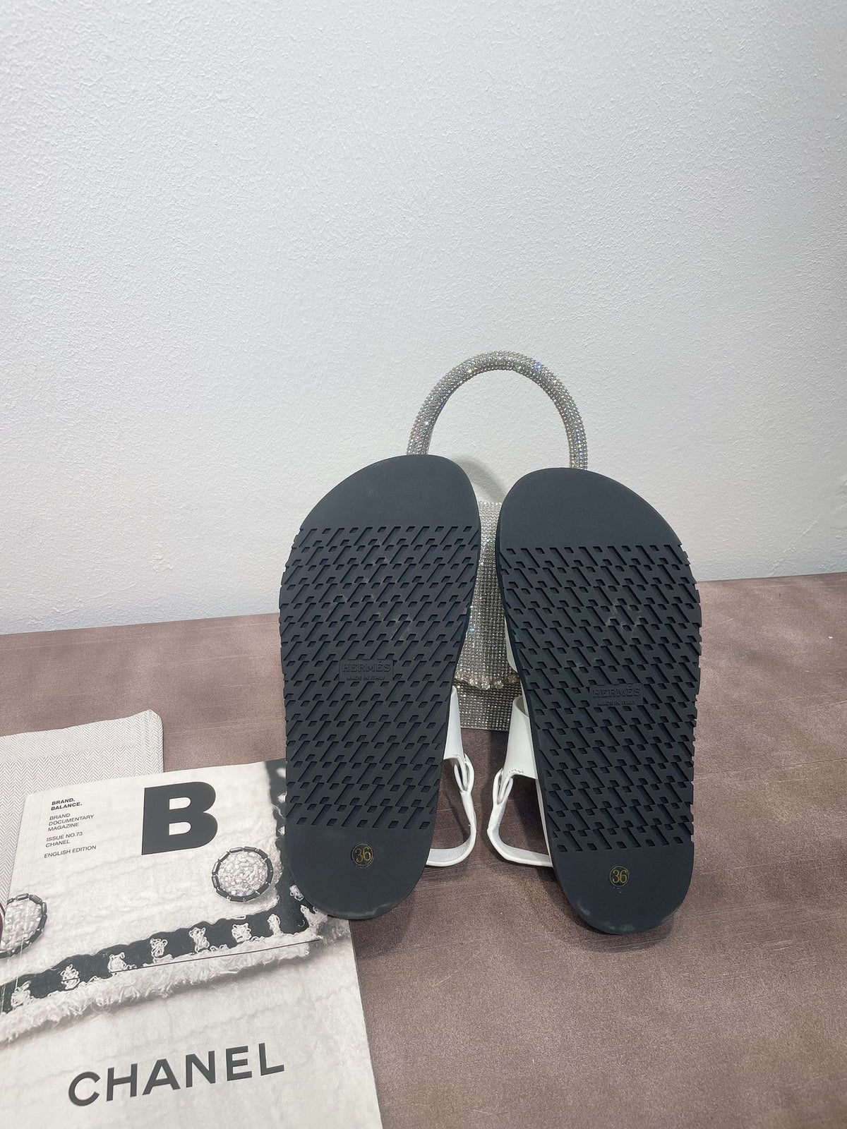 HM GENIUS SANDAL WHITE CALFSKIN