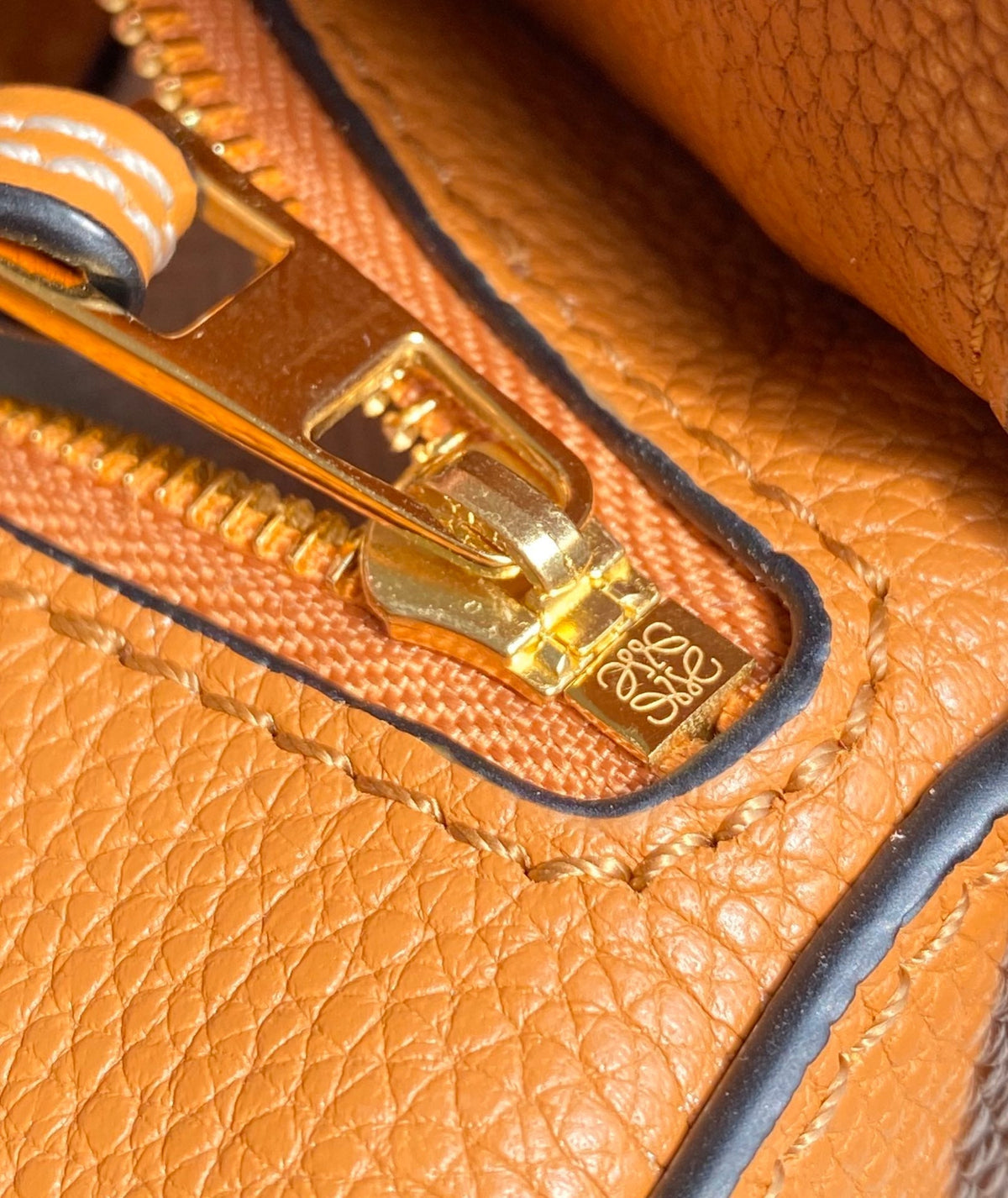 mini puzzle 18cm orange calfskin gold hardware
