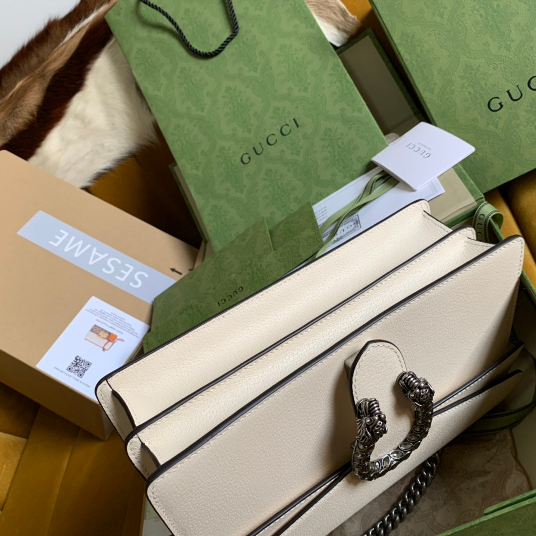 DIONYSUS SMALL BAG IN WHITE CALFSKIN