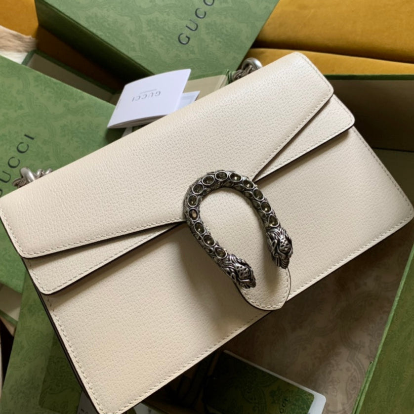 DIONYSUS SMALL BAG IN WHITE CALFSKIN