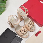 VT 25 Platform Sandals Cowhide Espadrilles