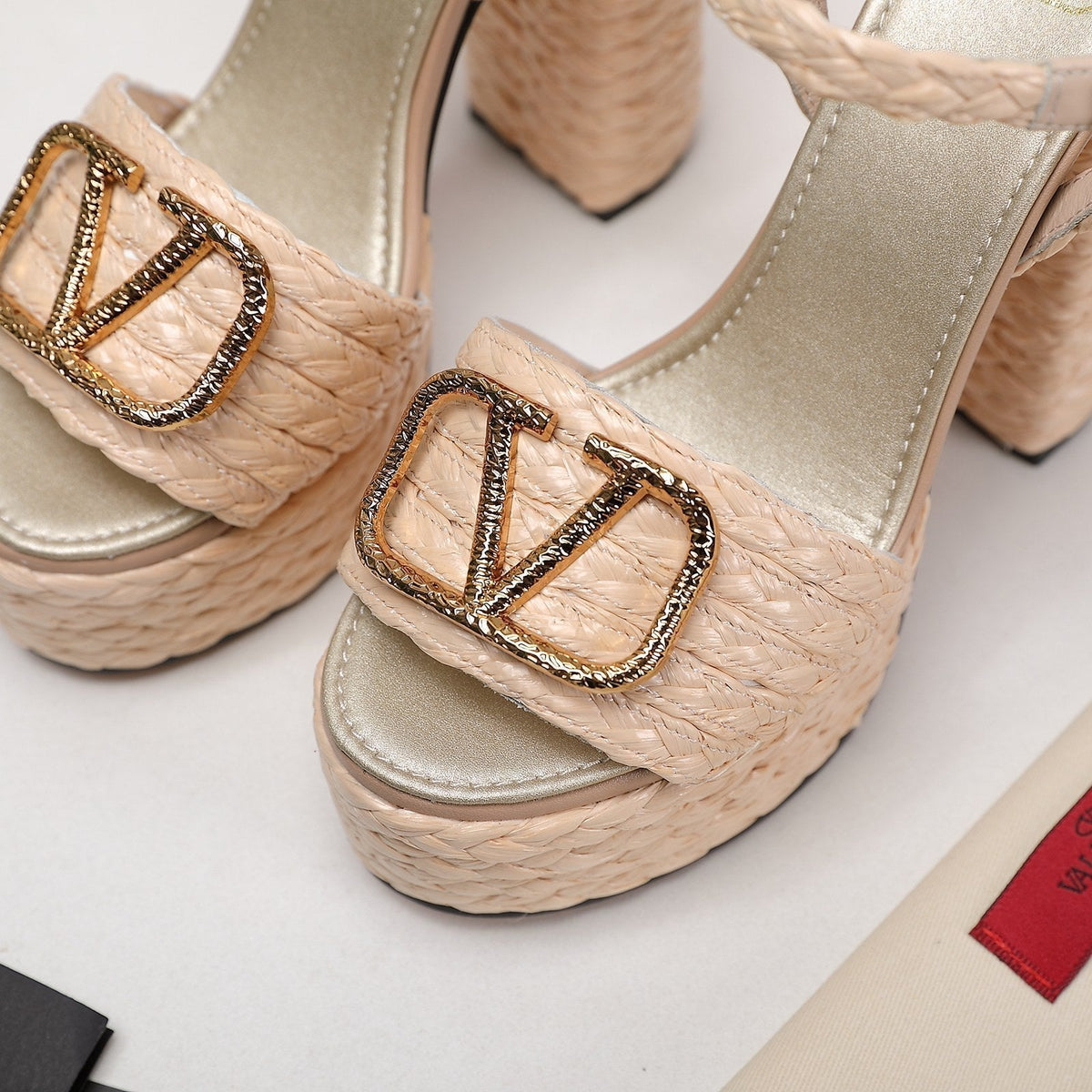 VT 25 Platform Sandals Cowhide Espadrilles