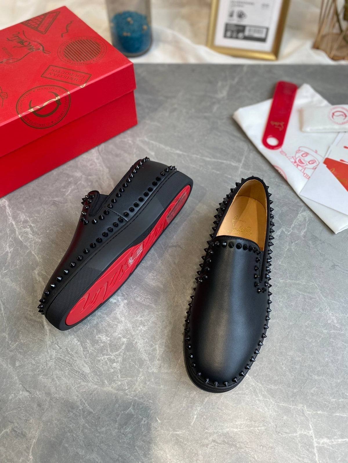 CL Loafers Cowhide and Spikes 242392