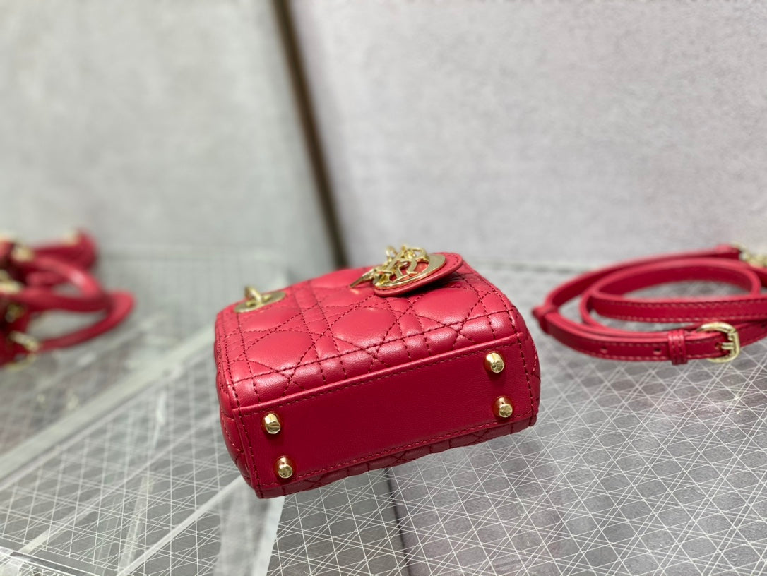 micro lady 12 red lambskin