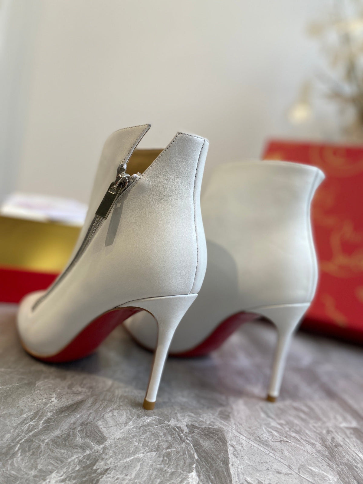 CL Birgikate Ankle Boots 85mm Calfskin White