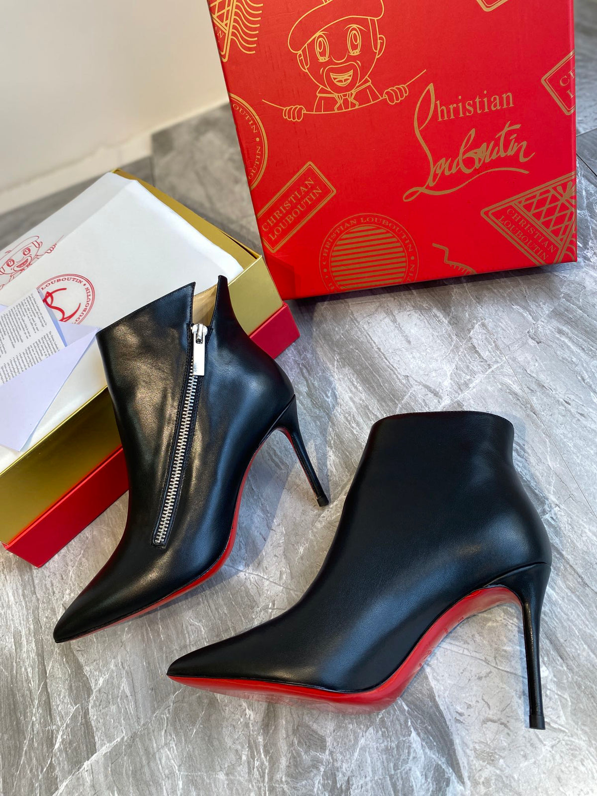 CL Birgikate Ankle Boots 85mm Calfskin Black