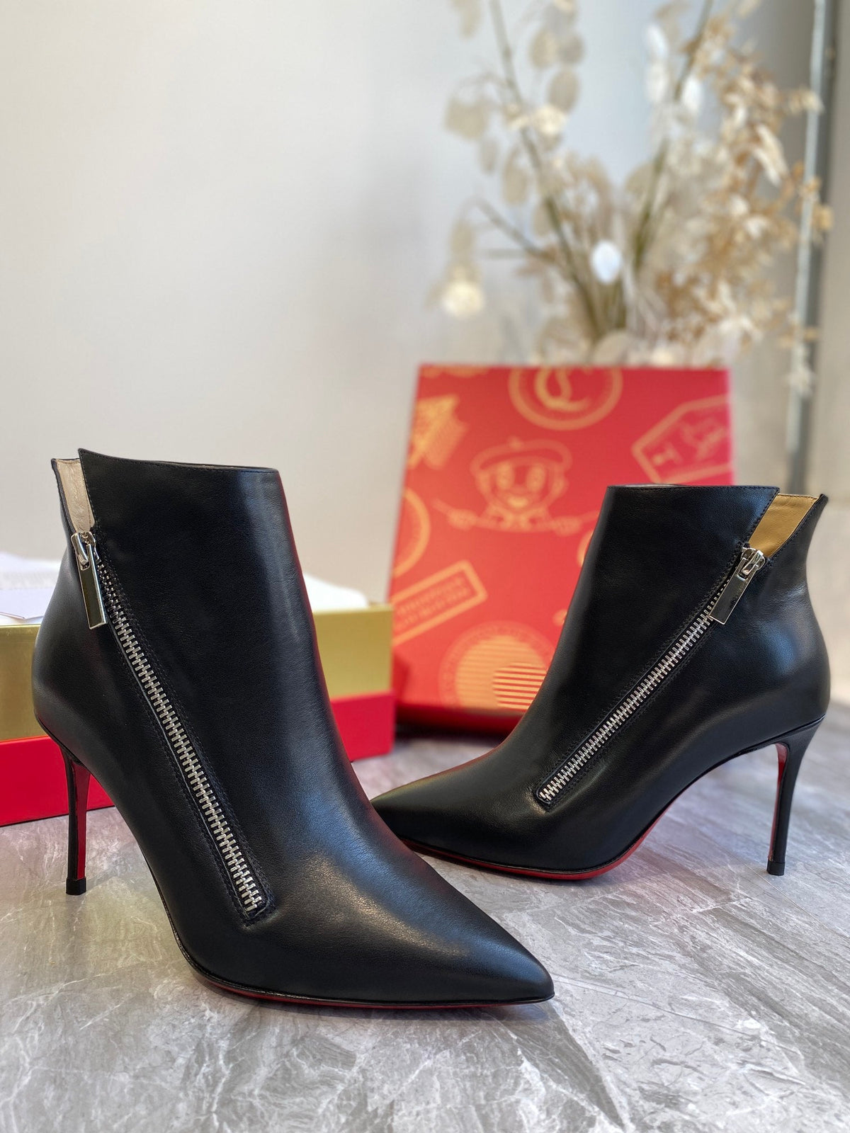 CL Birgikate Ankle Boots 85mm Calfskin Black