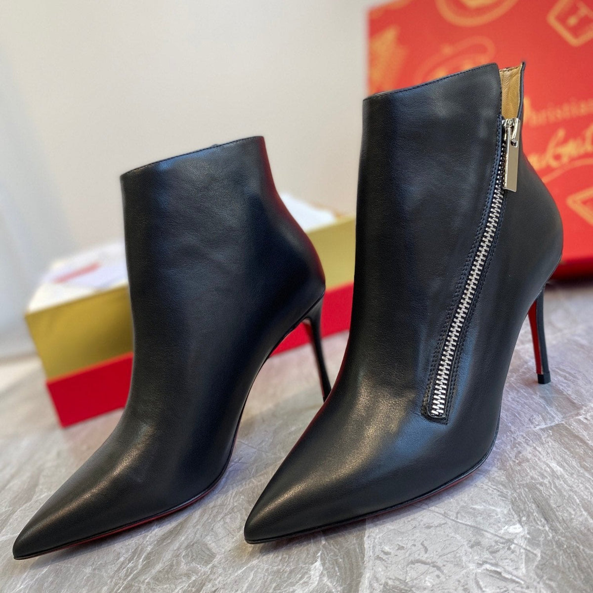 CL Birgikate Ankle Boots 85mm Calfskin Black