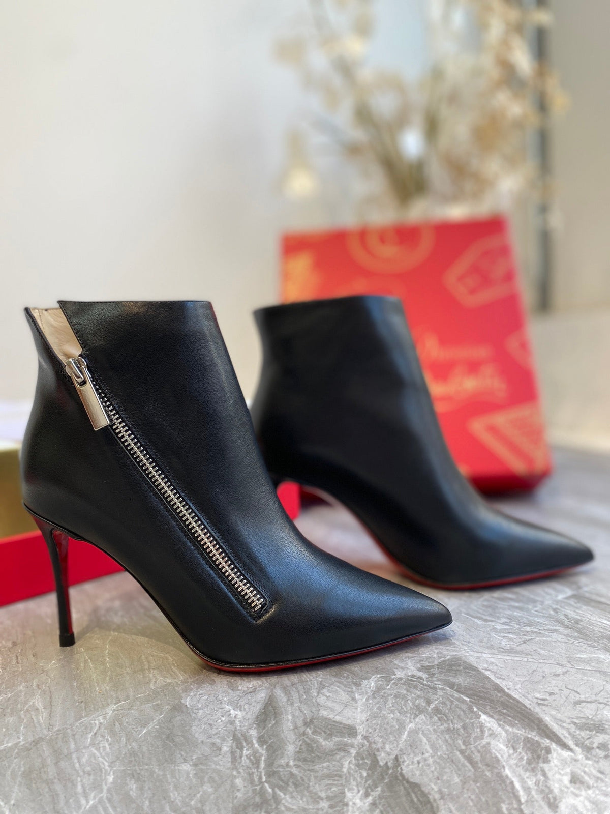 CL Birgikate Ankle Boots 85mm Calfskin Black