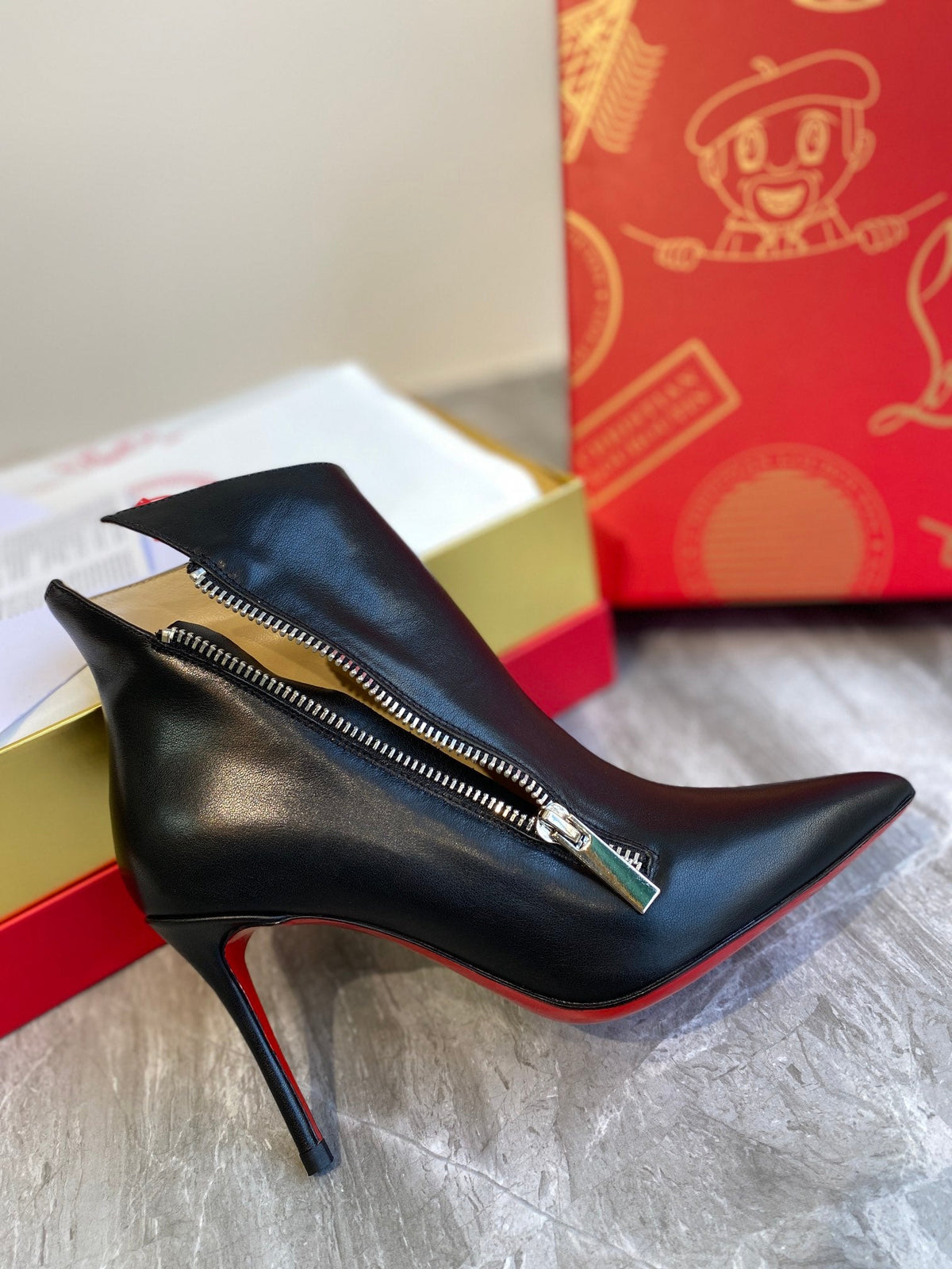 CL Birgikate Ankle Boots 85mm Calfskin Black