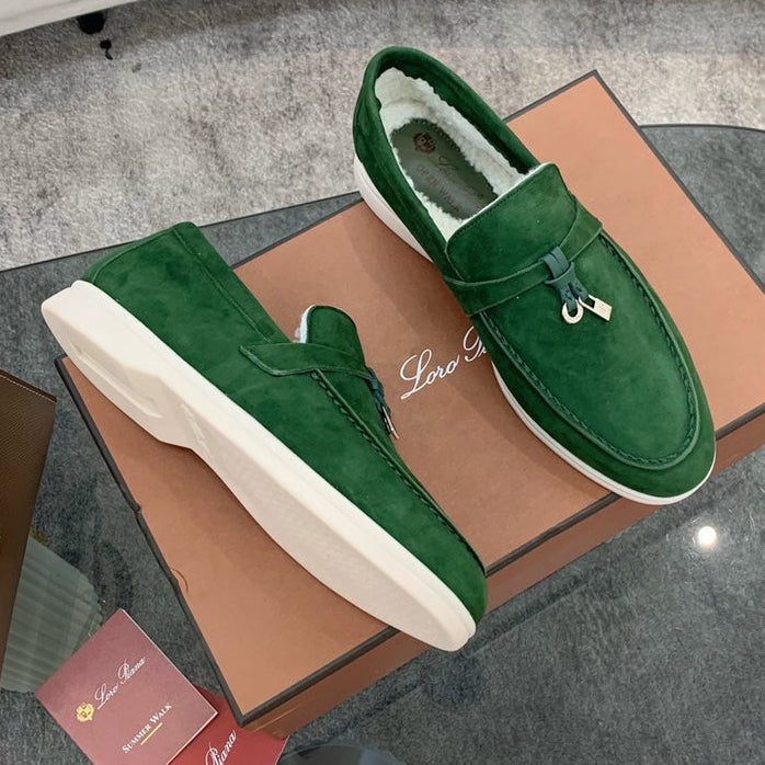 LP 26SS Summer Charm Walk Loafer Green Suede Wool 606482