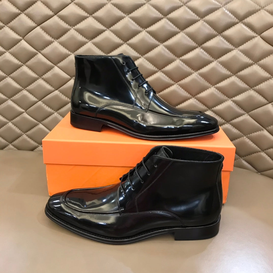 HM Men's Boot Black Patent Leather 527894