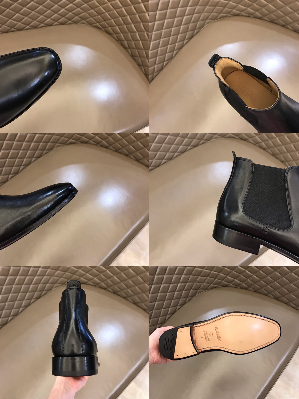 HM Men's Chelsea Boot Black Cowhide