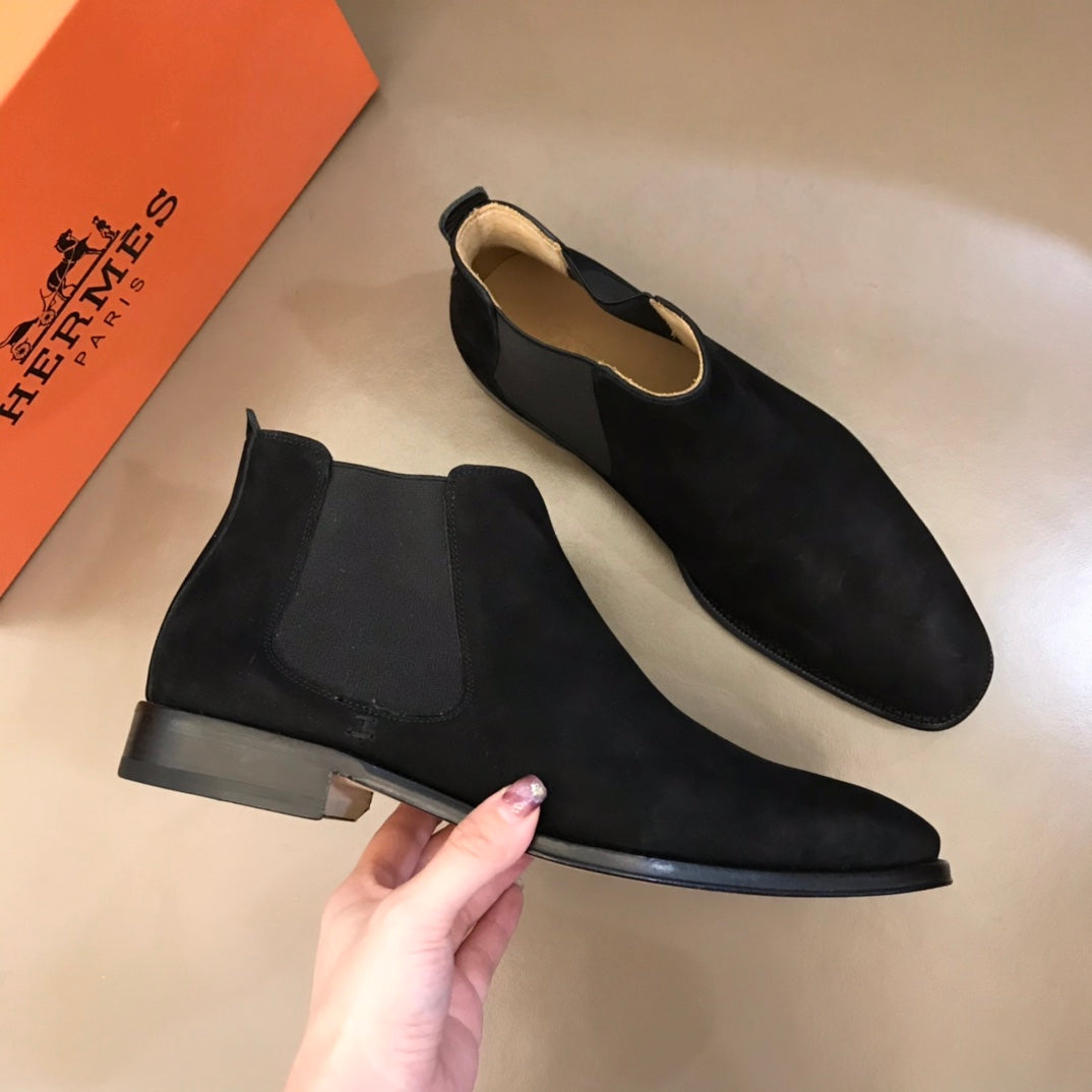 HM Men's Chelsea Boot Black Suede