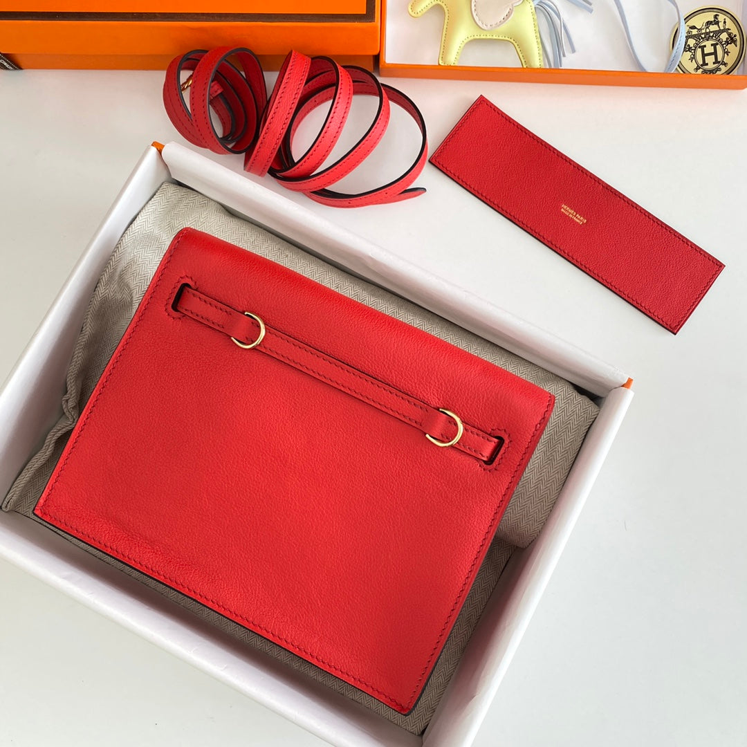 Kelly Danse II 22cm Red Evercolor Leather Ghw