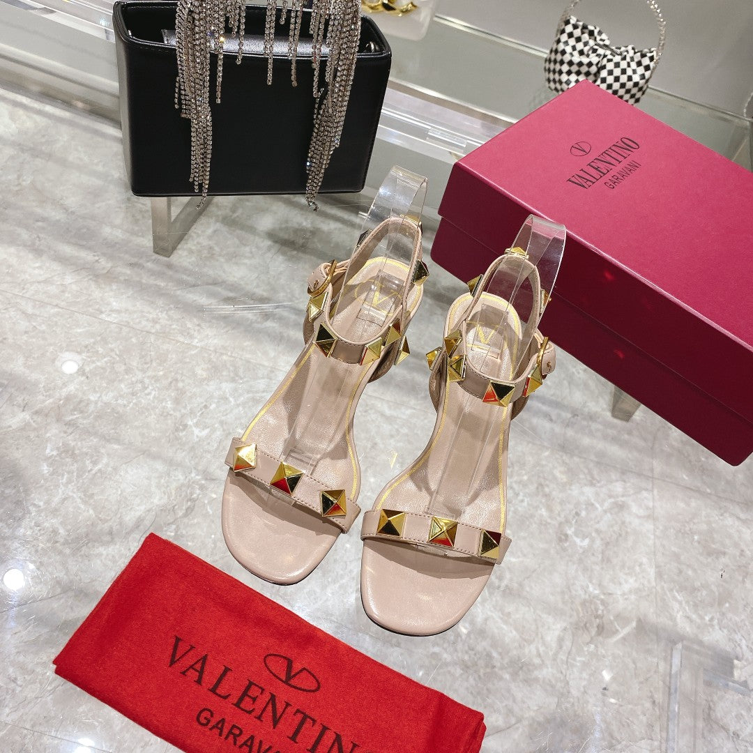 Valentino Roman Stud Sandal 65mm Calfskin 239546