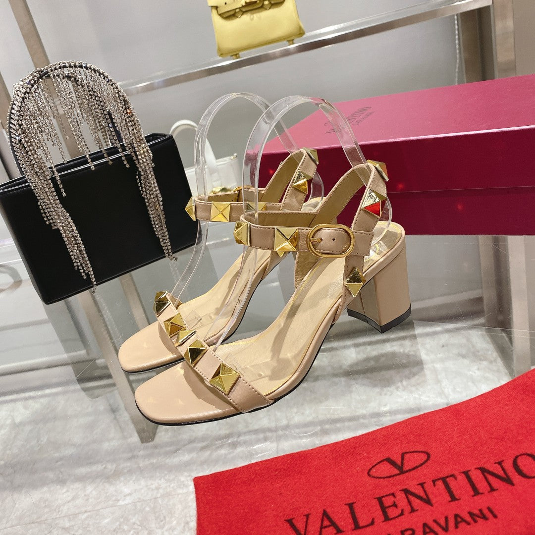 Valentino Roman Stud Sandal 65mm Calfskin 239546