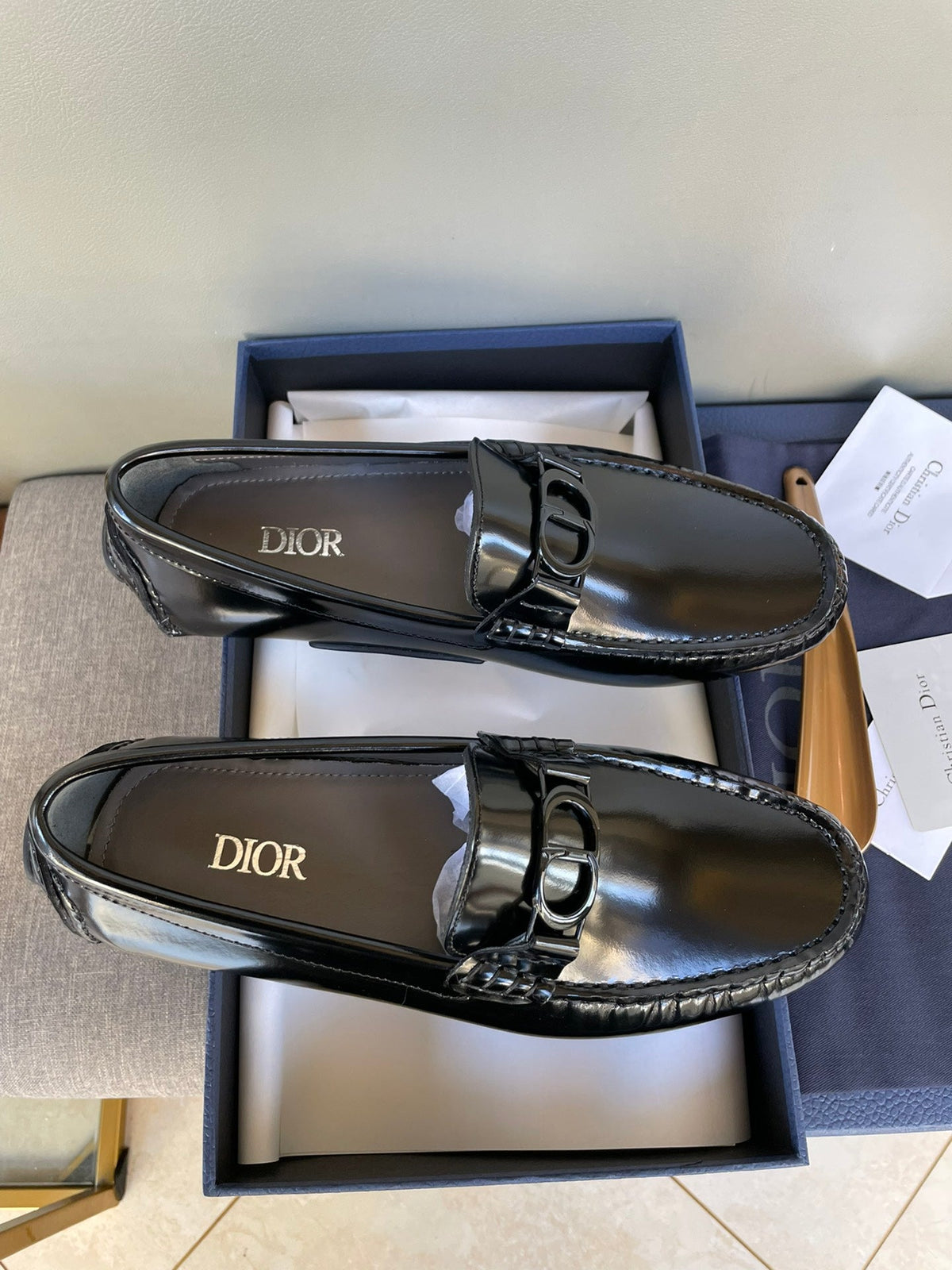 CD ODÉON LOAFER BLACK POLISHED CALFSKIN