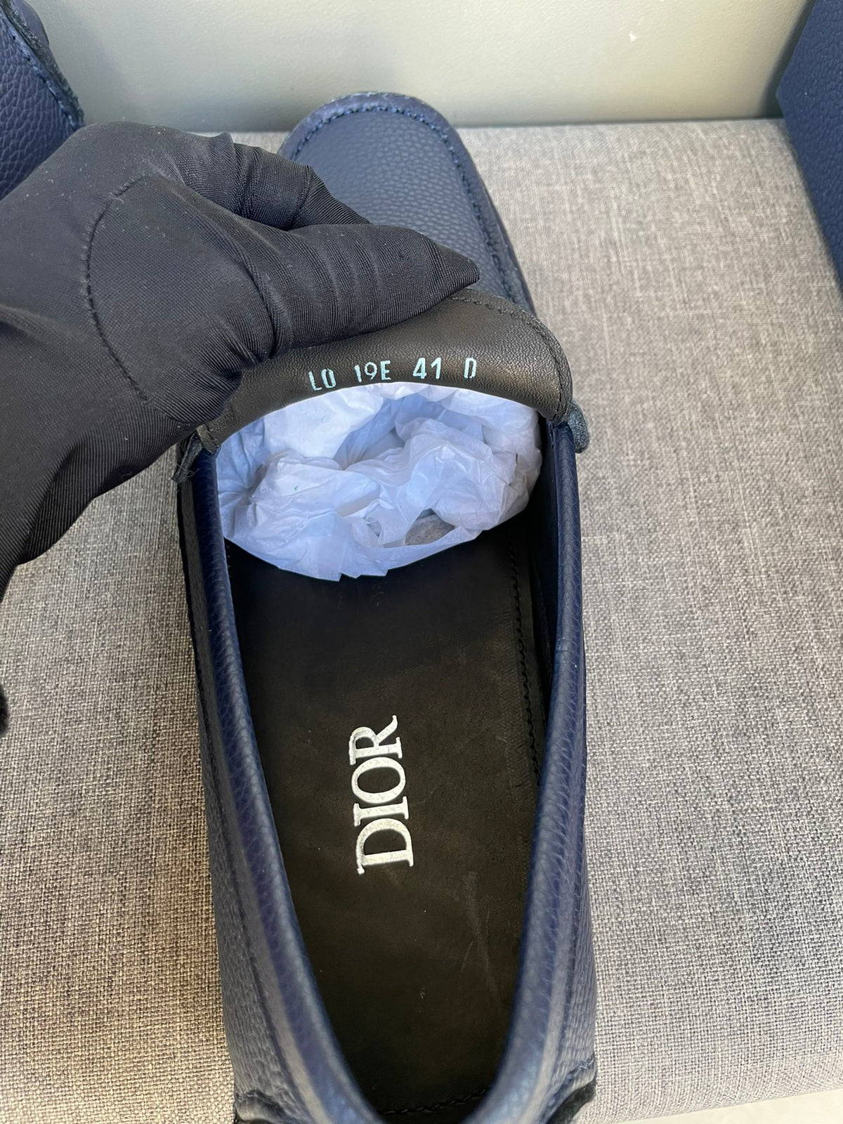 CD ODÉON LOAFER NAVY GRAINED CALFSKIN