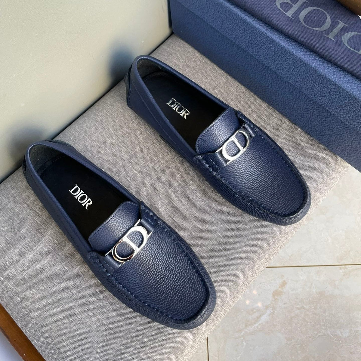 CD ODÉON LOAFER NAVY GRAINED CALFSKIN
