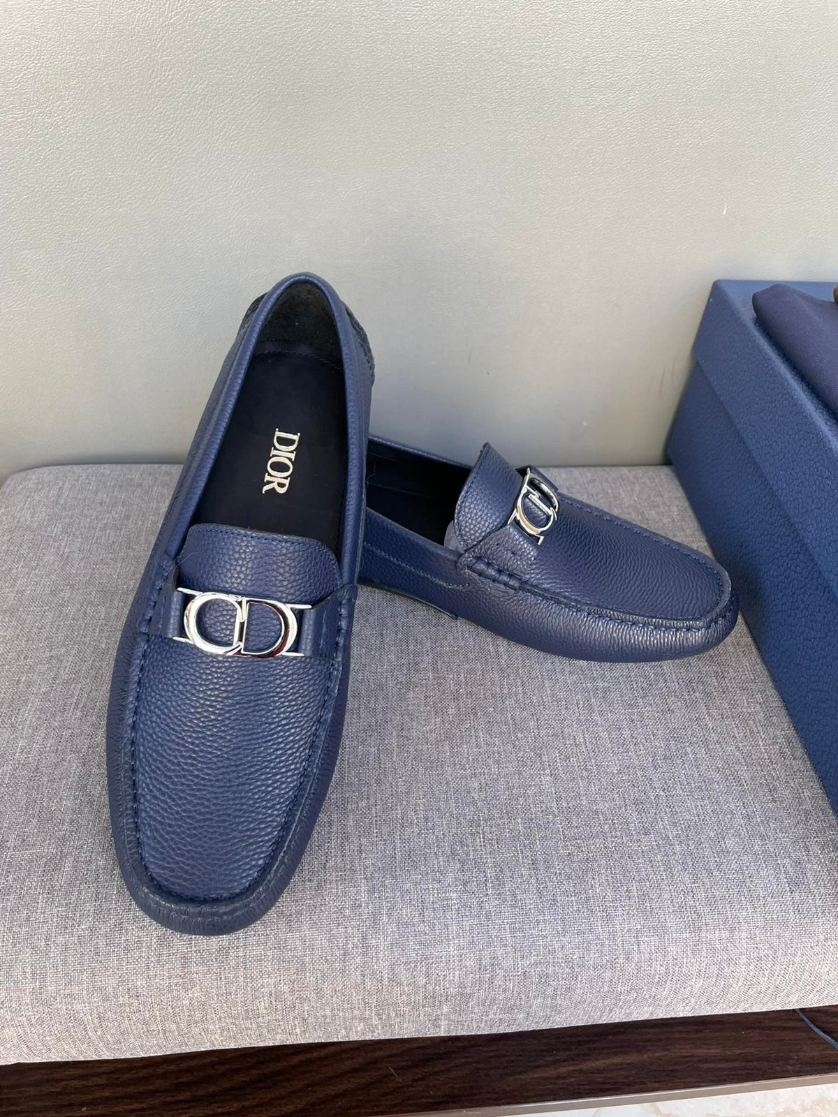 CD ODÉON LOAFER NAVY GRAINED CALFSKIN