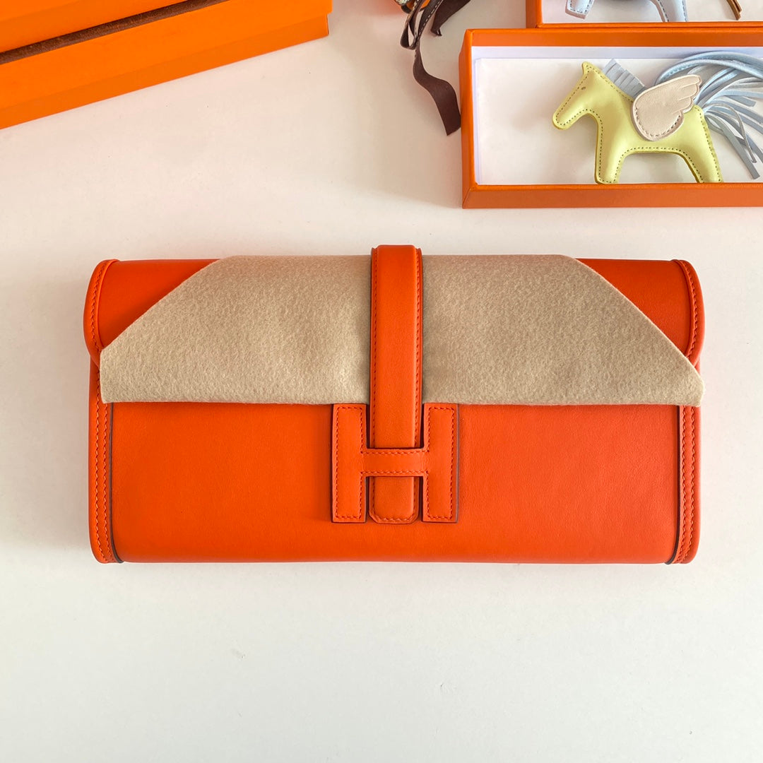 HM Jige 29 Orange Swift Calfskin 229027
