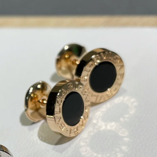 BVL EARRINGS CLUSTER BLACK GOLD PINK