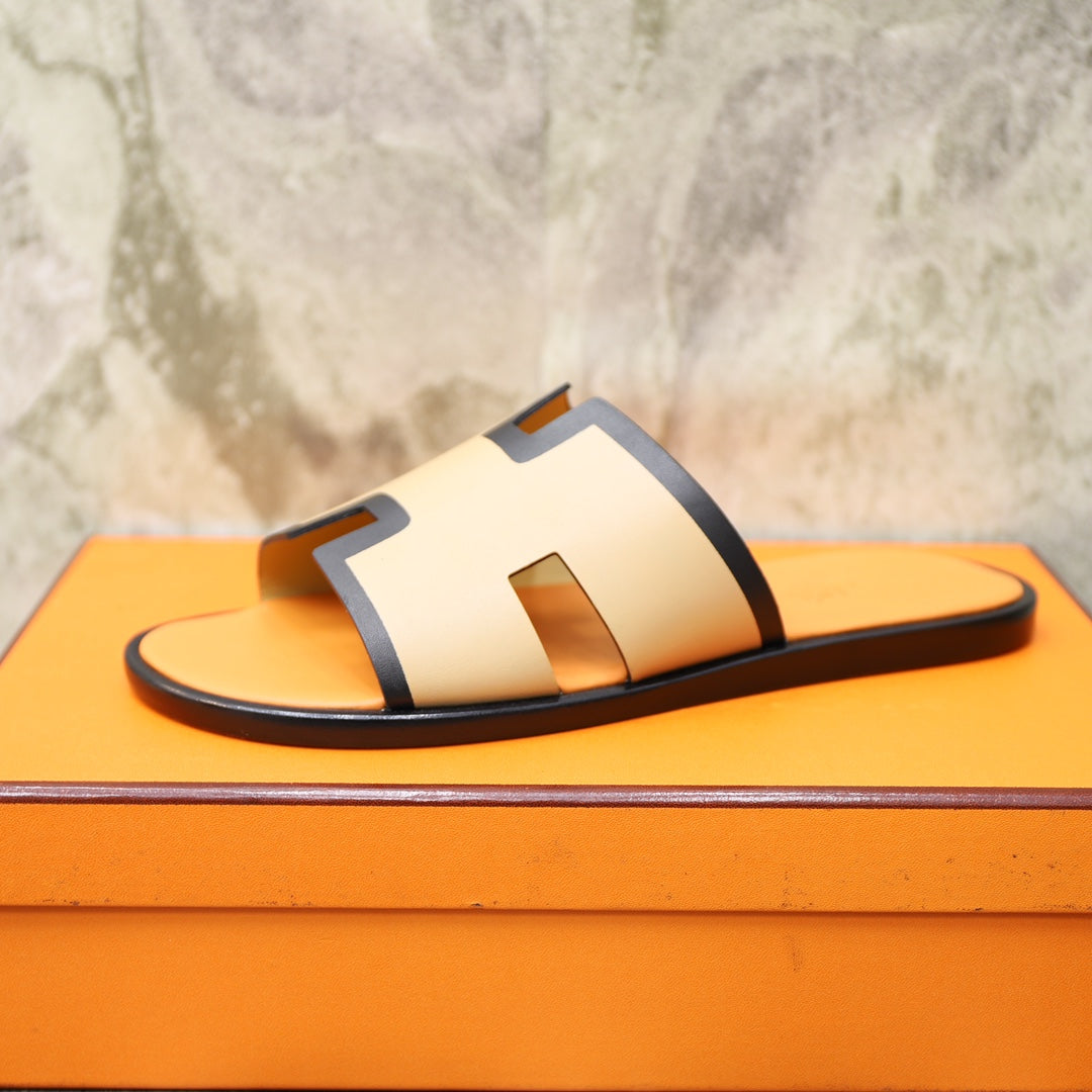 HM IZMIR SANDAL TANGERINE AND PEACH CALFSKIN