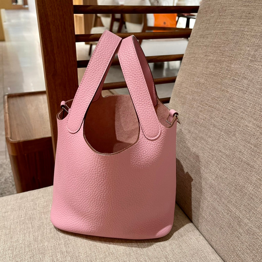 picotin lock 18 pink togo shw