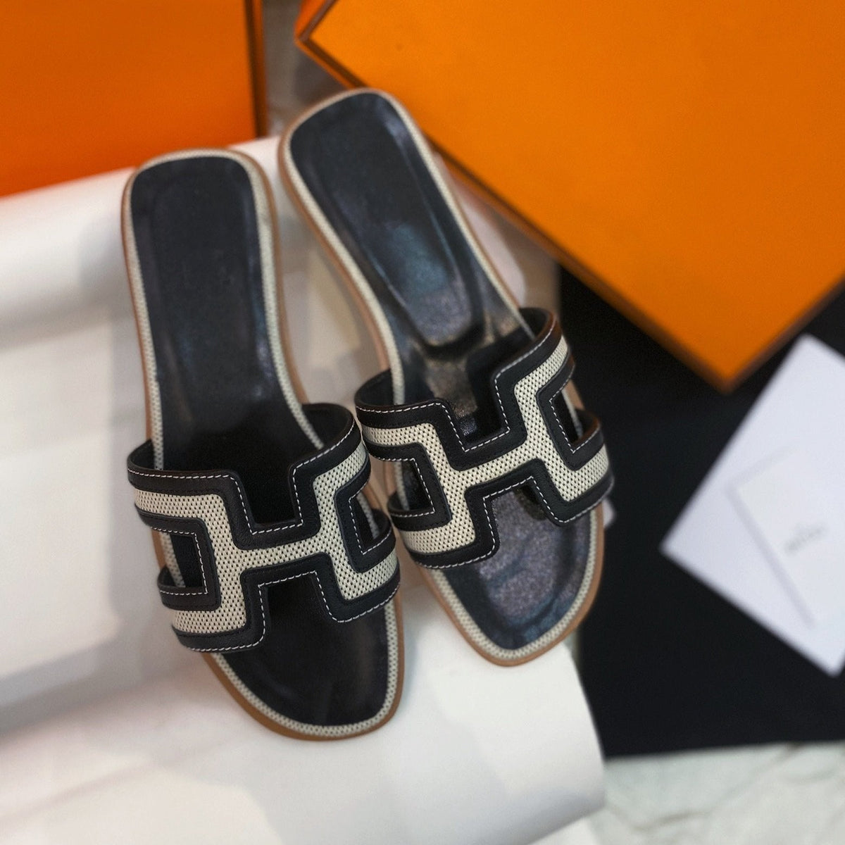 Oran Sandal Black Leather
