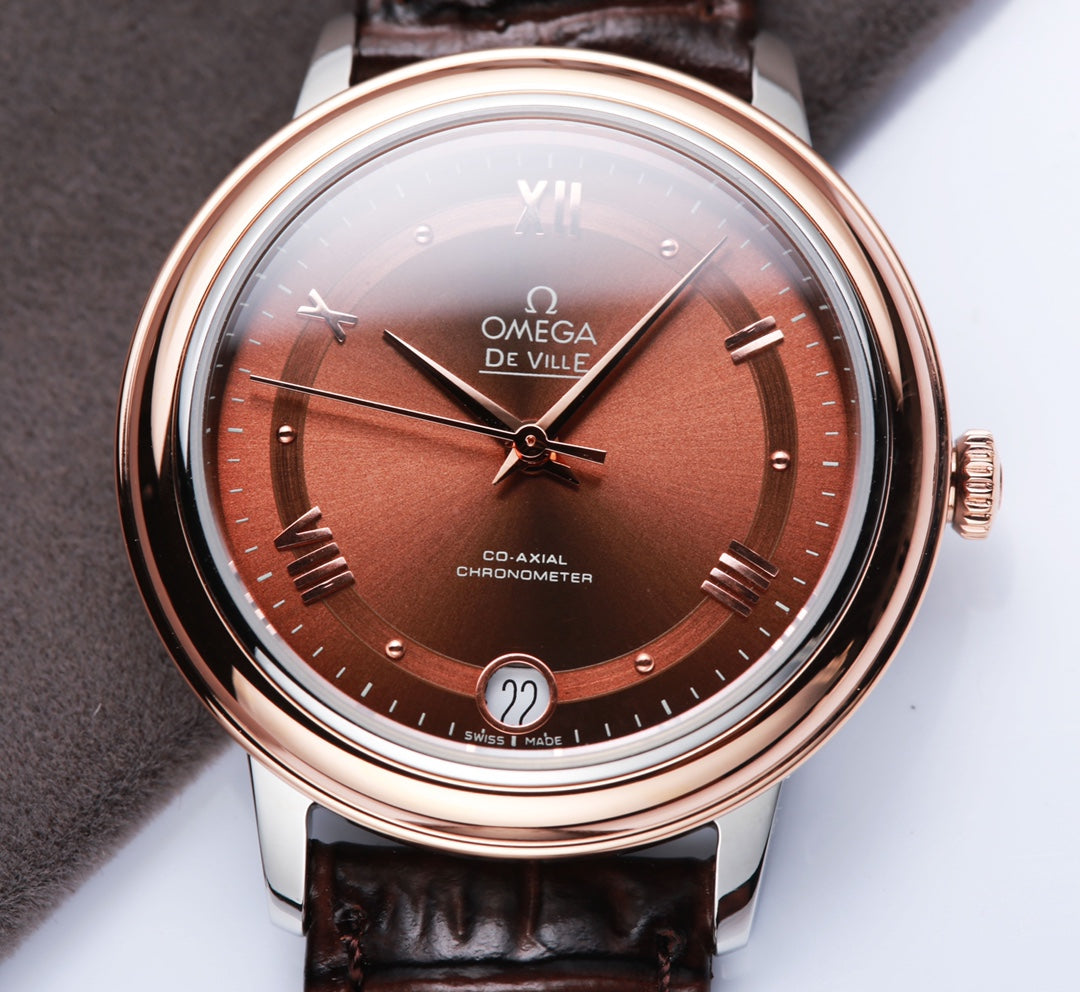 Omega De Ville 32.5mm Chocolate Dial Leather