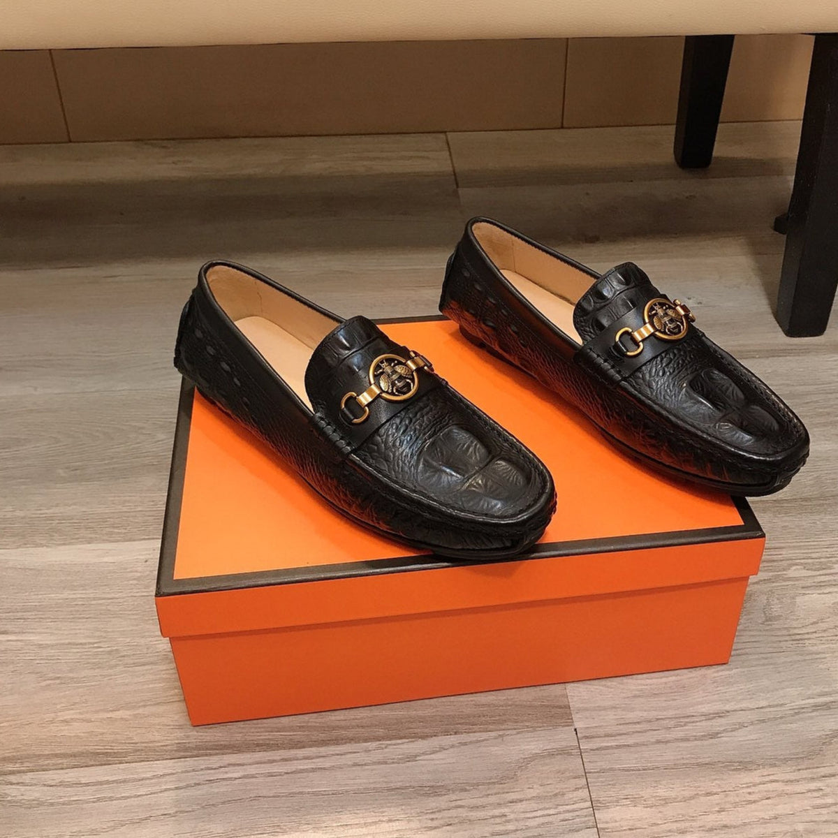 GG Men's Loafer Black Cowhide 530343
