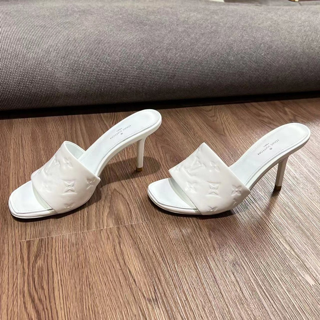 LV Neo Revival Mule 85mm White Cowhide