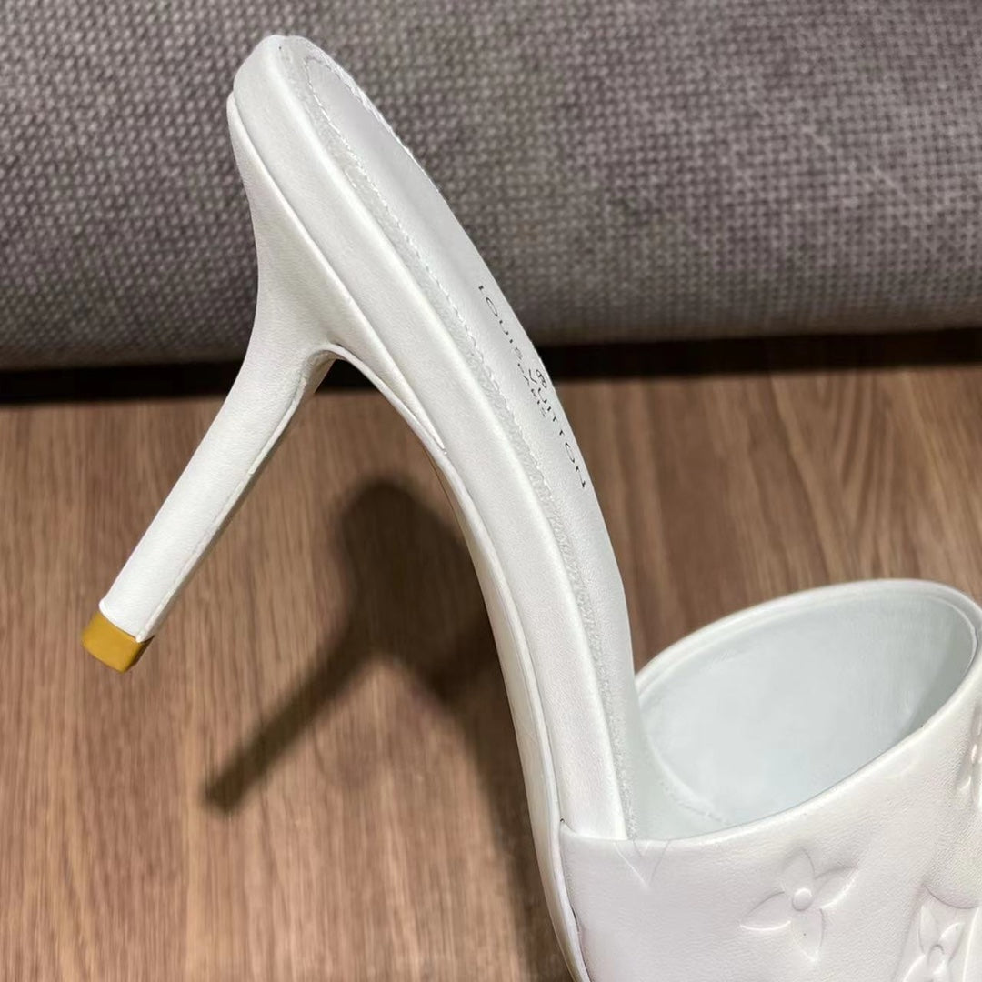LV Neo Revival Mule 85mm White Cowhide