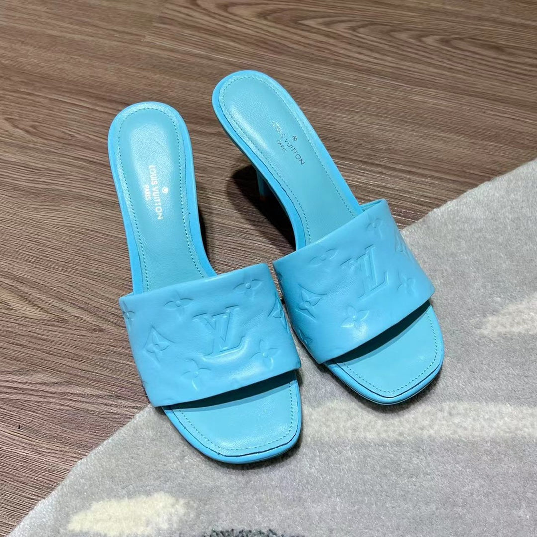 LV Neo Revival Mule 85mm Blue Cowhide