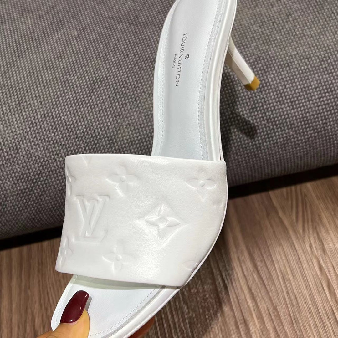 LV Neo Revival Mule 65mm White Cowhide