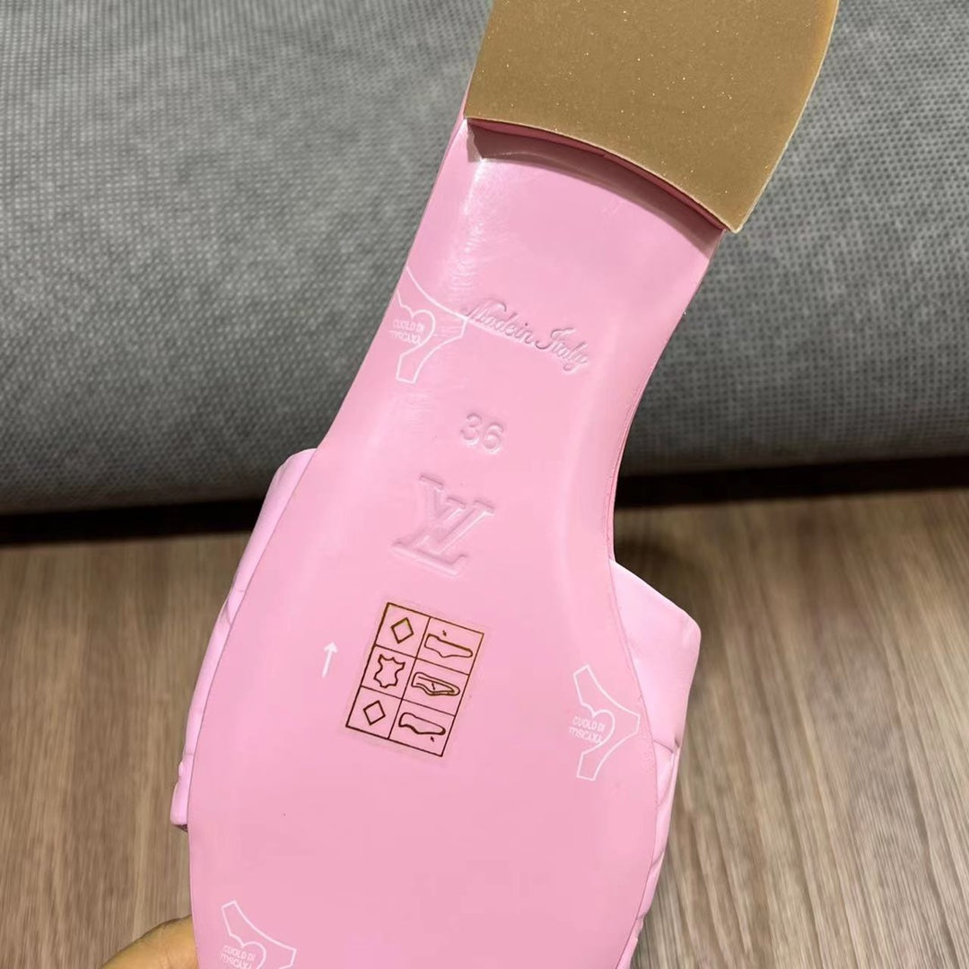 LV Neo Revival Flat Mule 15mm Pink Cowhide