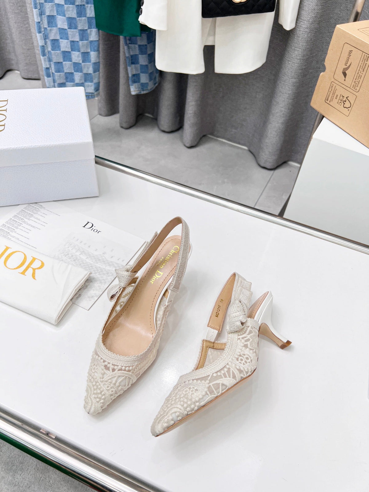 CD 25 J'Adior Slingback Pump Mesh Fabric 237974