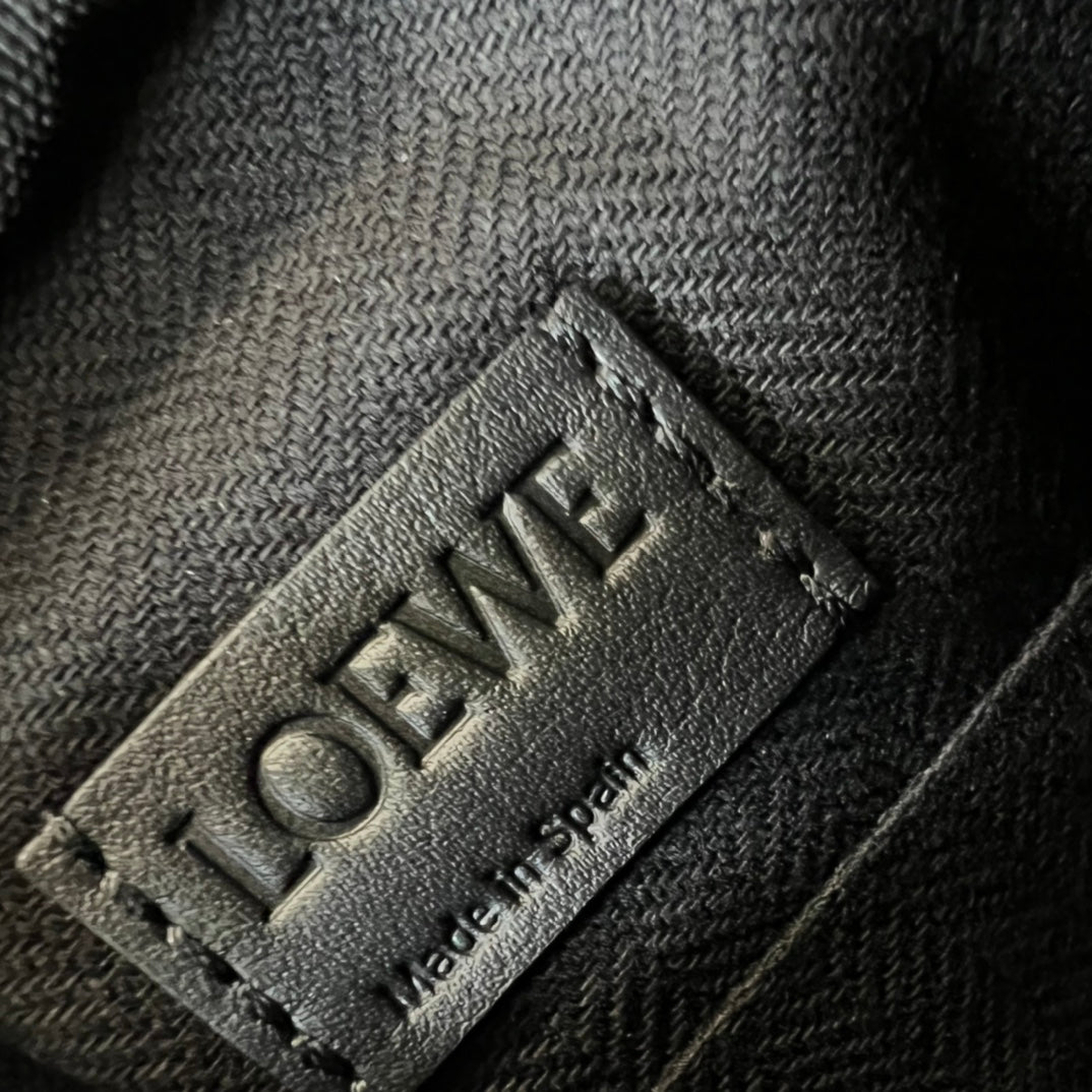 Loew Military Black Leather Messager Bag 254387