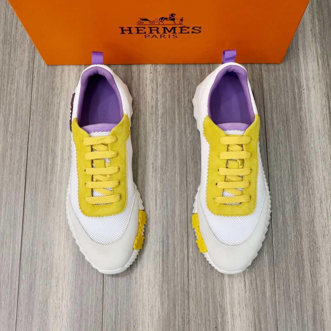 HM BOUNCING SNEAKER CLOUD AND YELLOW BREATHABLE FABRIC